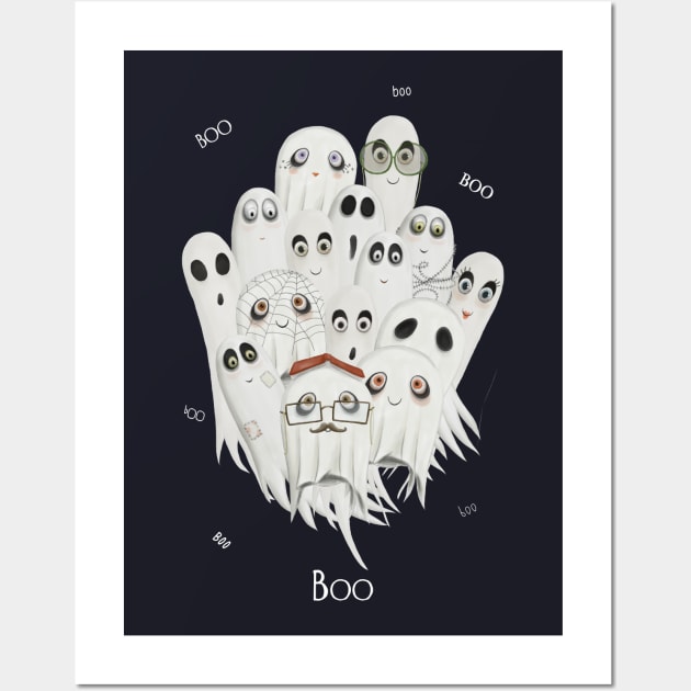 Boo. Ghosts. Wall Art by Lmay